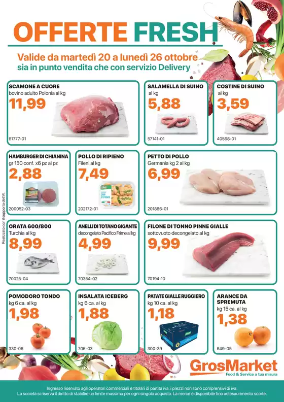 Volantino GrosMarket | Offerte fresh | 2026-10-21T00:00:00.000Z - 2026-10-26T00:00:00.000Z