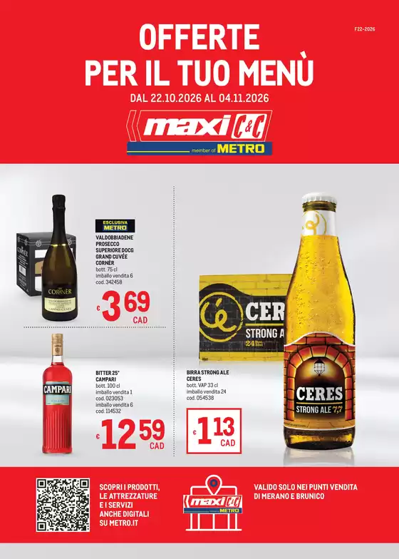 Volantino Metro | Offerte per il tuo menù - MAXI | 2026-10-22T00:00:00.000Z - 2026-11-04T00:00:00.000Z