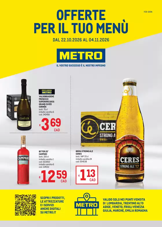 Volantino Metro | Offerte per il tuo menù - AREA 1 | 2026-10-22T00:00:00.000Z - 2026-11-04T00:00:00.000Z