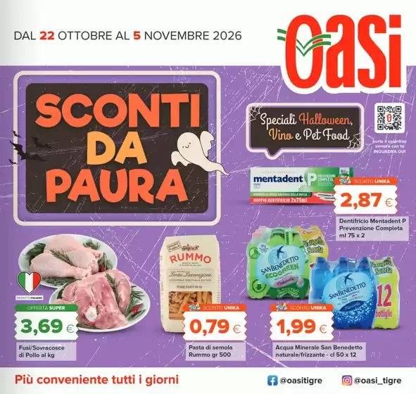 Volantino Oasi | Sconti da paura | 2026-10-22T00:00:00.000Z - 2026-11-05T00:00:00.000Z