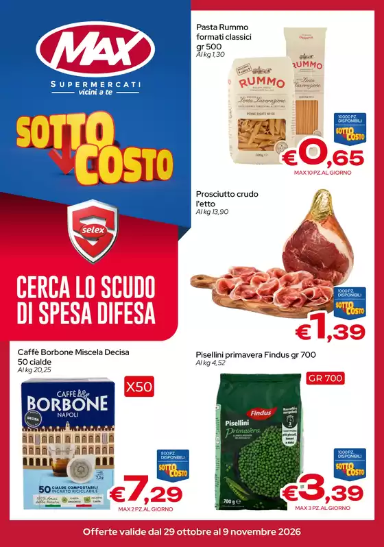 Volantino Max Supermercati a Menfi | SOTTO COSTO | 2026-10-29T00:00:00.000Z - 2026-11-09T00:00:00.000Z