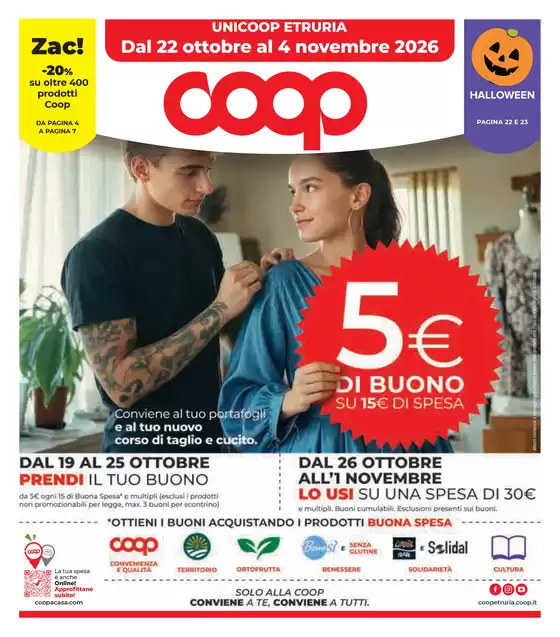 Volantino Coop a Castell'Azzara | Dal 22 ottobre al 4 novembre 2026 | 2026-10-22T00:00:00.000Z - 2026-11-04T00:00:00.000Z