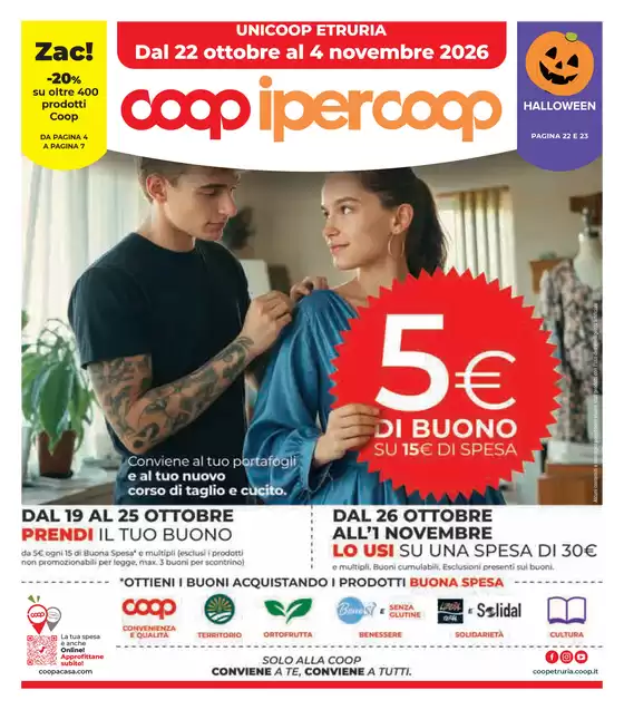 Volantino Ipercoop | Dal 22 ottobre al 4 novembre 2026 | 2026-10-22T00:00:00.000Z - 2026-11-04T00:00:00.000Z