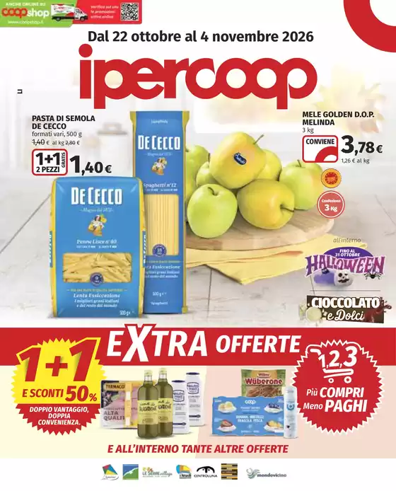 Volantino Ipercoop | Extra offerte | 2026-10-22T00:00:00.000Z - 2026-11-04T00:00:00.000Z