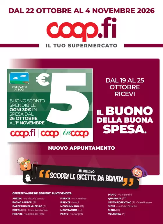 Volantino Coop a Este | DAL 22 OTTOBRE AL 4 NOVEMBRE 2026 | 2026-10-22T00:00:00.000Z - 2026-11-04T00:00:00.000Z