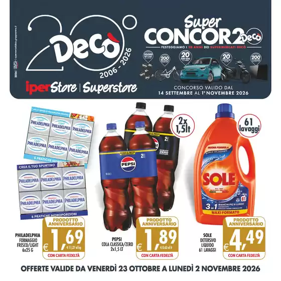 Volantino Decò | Super concor2o!! | 2026-10-23T00:00:00.000Z - 2026-11-02T00:00:00.000Z