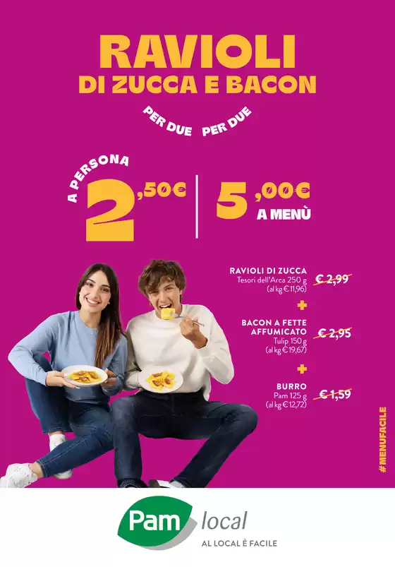 Volantino Pam Local a Firenze | Ravioli di zucca e bacon | 2026-10-22T00:00:00.000Z - 2026-11-05T00:00:00.000Z