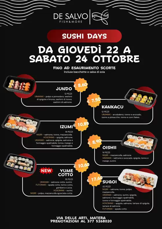 Volantino Pescheria De Salvo a Firenze | Sushi days | 2026-10-22T00:00:00.000Z - 2026-10-24T00:00:00.000Z