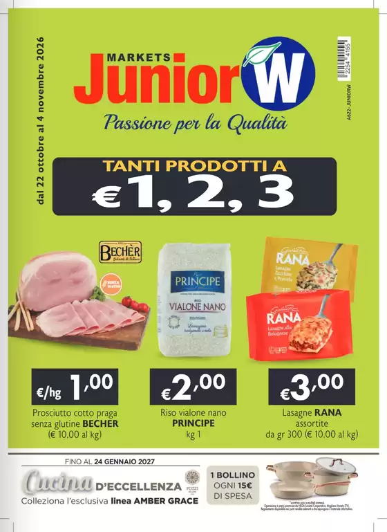 Volantino Junior W a Firenze | Tanti prodotti a €1, 2, 3 | 2026-10-22T00:00:00.000Z - 2026-11-04T00:00:00.000Z