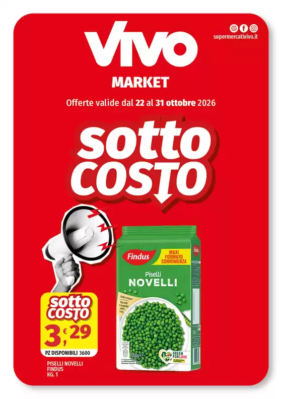 Volantino Vivo Supermercati | Sottocosto | 2026-10-22T00:00:00.000Z - 2026-10-31T00:00:00.000Z