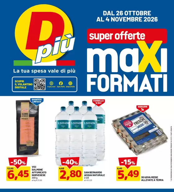 Volantino Dpiu | Super offerte maxi formati | 2026-10-26T00:00:00.000Z - 2026-11-04T00:00:00.000Z