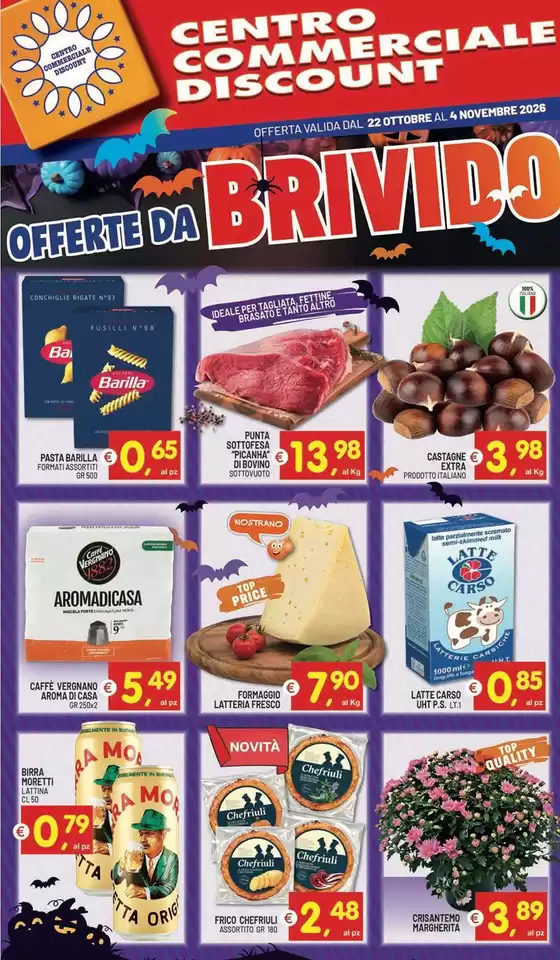 Volantino Centro Commerciale Discount a Dosson | Offerte da brivido | 2026-10-22T00:00:00.000Z - 2026-11-04T00:00:00.000Z