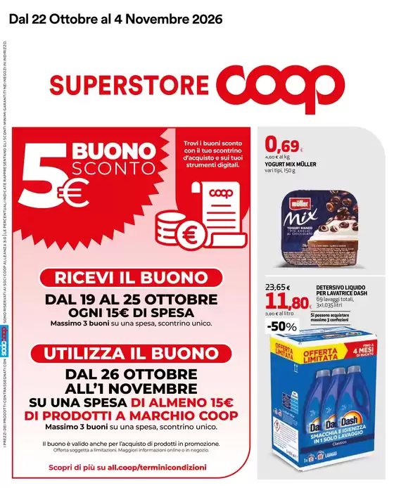 Volantino Superstore Coop | Offerte per te | 2026-10-22T00:00:00.000Z - 2026-11-04T00:00:00.000Z