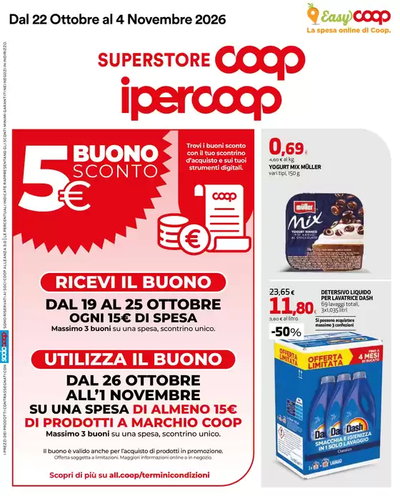 Volantino Superstore Coop a Jesolo | Convenienza | 2026-10-22T00:00:00.000Z - 2026-11-04T00:00:00.000Z