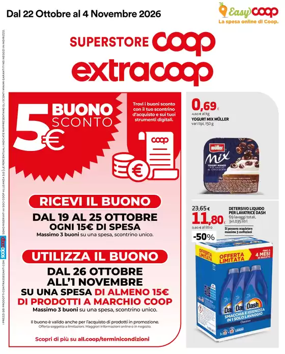 Volantino Extracoop | Convenienza | 2026-10-22T00:00:00.000Z - 2026-11-04T00:00:00.000Z