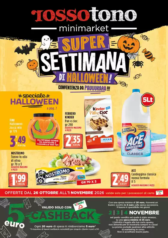 Volantino Rossotono Minimarket a Rovello Porro | Super settimana di holloween! | 2026-10-26T00:00:00.000Z - 2026-11-01T00:00:00.000Z