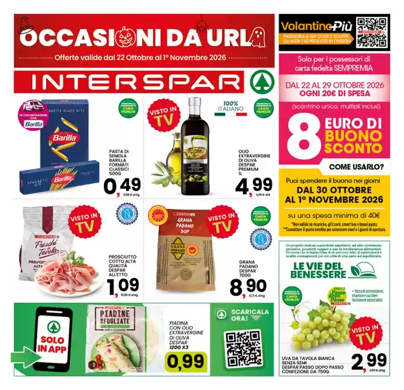 Volantino Interspar | Occasioni da urla | 2026-10-22T00:00:00.000Z - 2026-11-01T00:00:00.000Z