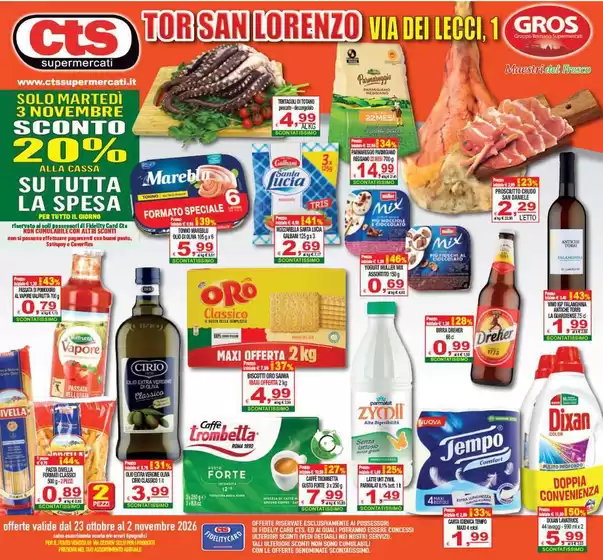 Volantino CTS Supermercati a Catanzaro | Offerte | 2026-10-23T00:00:00.000Z - 2026-11-03T00:00:00.000Z
