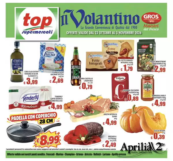 Volantino Top Supermercati a Catanzaro | Il volantino | 2026-10-23T00:00:00.000Z - 2026-11-03T00:00:00.000Z