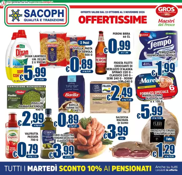 Volantino Sacoph a Catanzaro | Offertissime | 2026-10-23T00:00:00.000Z - 2026-11-03T00:00:00.000Z