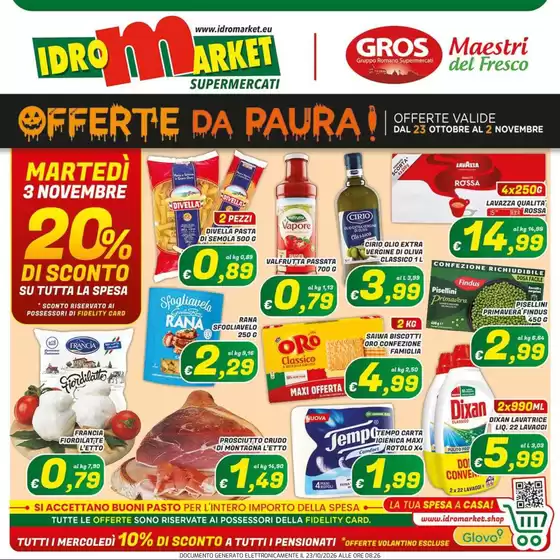 Volantino Idromarket a Catanzaro | Offerte da paura! | 2026-10-23T00:00:00.000Z - 2026-11-03T00:00:00.000Z