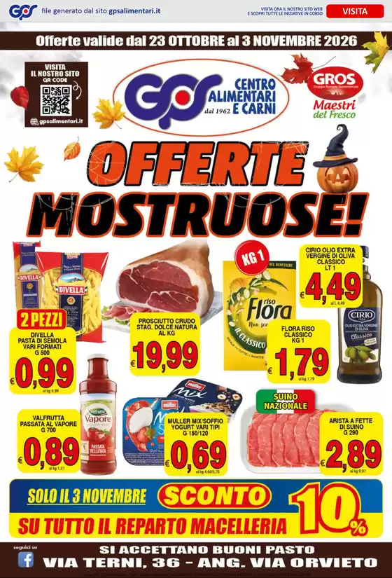 Volantino GPS Alimentari a Monteforte Irpino | Offerte mostruose | 2026-10-23T00:00:00.000Z - 2026-11-03T00:00:00.000Z