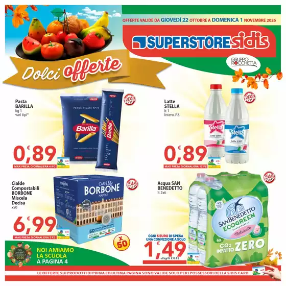 Volantino Sidis a Monteforte Irpino | Dolci offerte | 2026-10-22T00:00:00.000Z - 2026-11-01T00:00:00.000Z