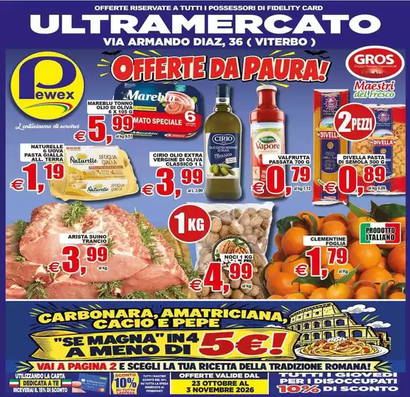 Volantino Pewex a Viterbo | Offerte da paura! | 2026-10-23T00:00:00.000Z - 2026-11-03T00:00:00.000Z