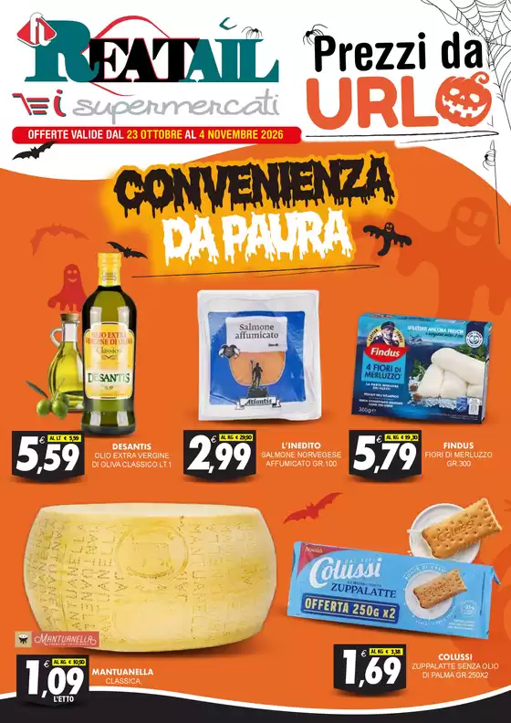 Volantino Reatail Supermercati a Acerenza | CONVENIENZA DA PAURA | 2026-10-23T00:00:00.000Z - 2026-11-04T00:00:00.000Z