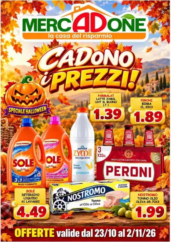 Volantino MercADone a Mola di Bari | Cadono i prezzi! | 2026-10-23T00:00:00.000Z - 2026-11-02T00:00:00.000Z