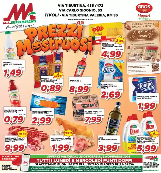Volantino MA Supermercati | Prezzi mostruosi | 2026-10-23T00:00:00.000Z - 2026-11-03T00:00:00.000Z
