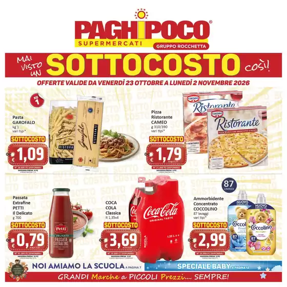 Volantino PaghiPoco a Concorezzo | Sottocosto | 2026-10-23T00:00:00.000Z - 2026-11-02T00:00:00.000Z
