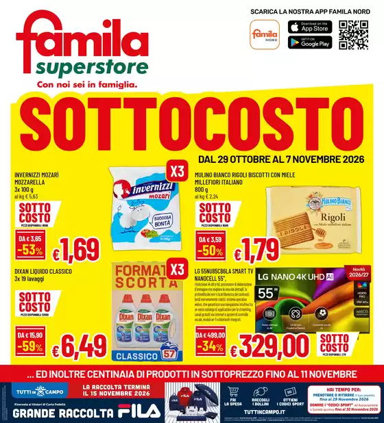 Volantino Famila Superstore a  | Sottocosto | 2026-10-29T00:00:00.000Z - 2026-11-07T00:00:00.000Z