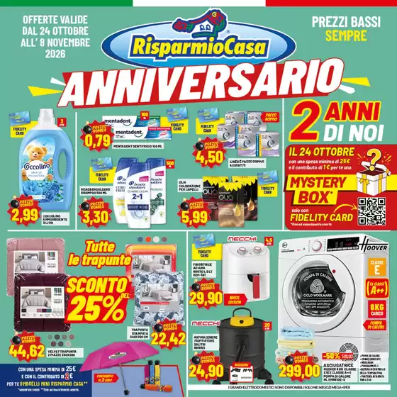 Volantino Risparmio Casa | Anniversario | 2026-10-24T00:00:00.000Z - 2026-11-08T00:00:00.000Z
