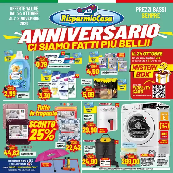 Volantino Risparmio Casa a Monterosi | Anniversario | 2026-10-24T00:00:00.000Z - 2026-11-08T00:00:00.000Z