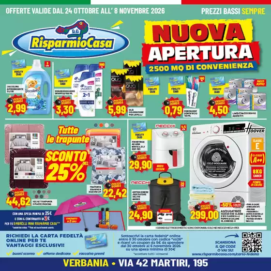Volantino Risparmio Casa | Nuova apertura | 2026-10-24T00:00:00.000Z - 2026-11-08T00:00:00.000Z