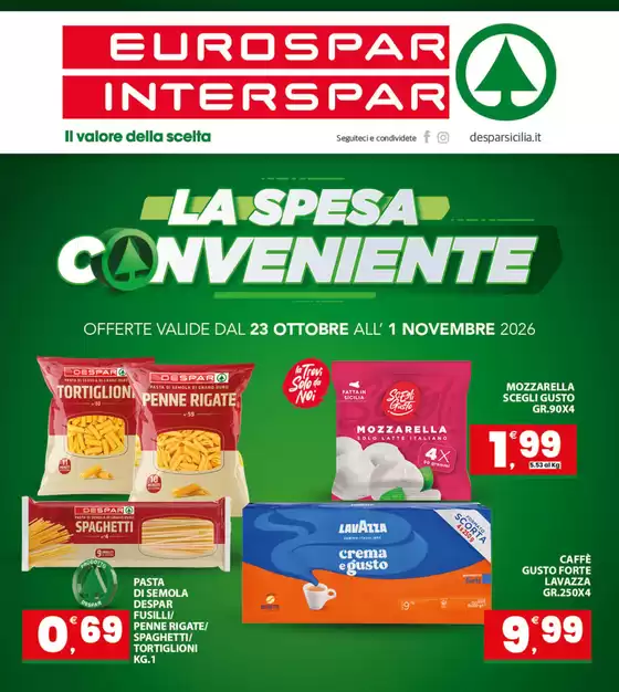 Volantino Eurospar a Fonzaso | La spesa conveniente | 2026-10-23T00:00:00.000Z - 2026-11-01T00:00:00.000Z