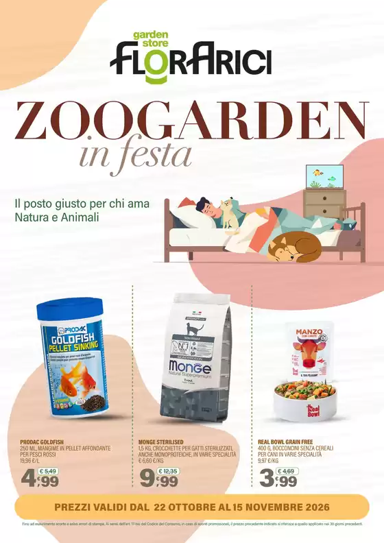 Volantino Florarici a Velletri | 06 Zoogarden Florarici | 2026-10-22T00:00:00.000Z - 2026-11-15T00:00:00.000Z