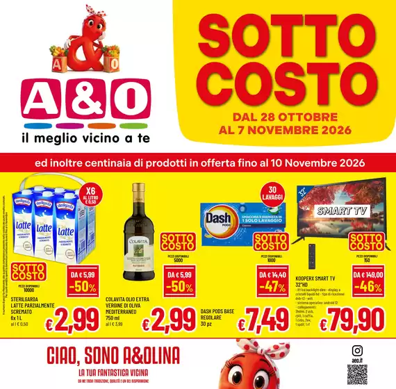 Volantino A&O a Roma | Sottocosto | 2026-10-28T00:00:00.000Z - 2026-11-10T00:00:00.000Z
