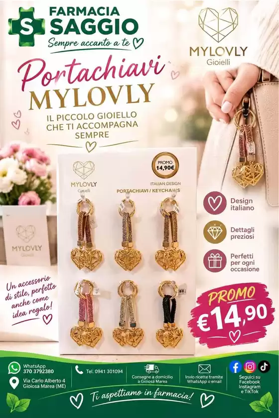Volantino Farmacia Saggio a Molfetta | Portachiavi mylovly | 2026-10-26T00:00:00.000Z - 2026-10-31T00:00:00.000Z