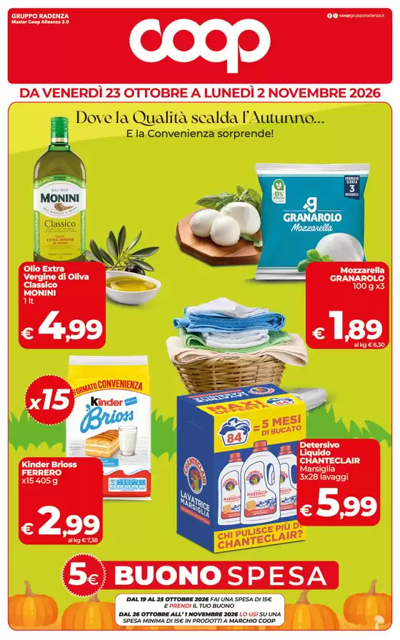 Volantino Coop | Dove la Qualità scalda l'Autunno...E la Convenienza sorprende! | 2026-10-23T00:00:00.000Z - 2026-11-02T00:00:00.000Z
