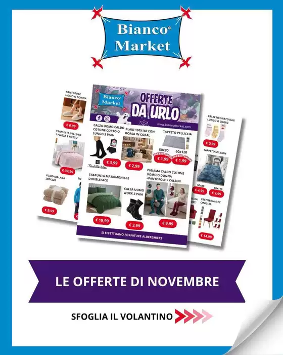 Volantino Bianco Market | Offerte da urlo | 2026-11-01T00:00:00.000Z - 2026-11-30T00:00:00.000Z