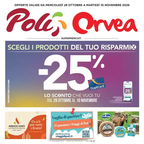 Volantino Orvea a Rovereto | OFFERTE VALIDE DA MERCOLEDÌ 28 OTTOBRE A MARTEDÌ 10 NOVEMBRE 2026 | 2026-10-28T00:00:00.000Z - 2026-11-10T00:00:00.000Z