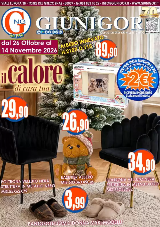 Volantino Giunigor a Villacidro | Il calore di casa tua | 2026-10-26T00:00:00.000Z - 2026-11-14T00:00:00.000Z