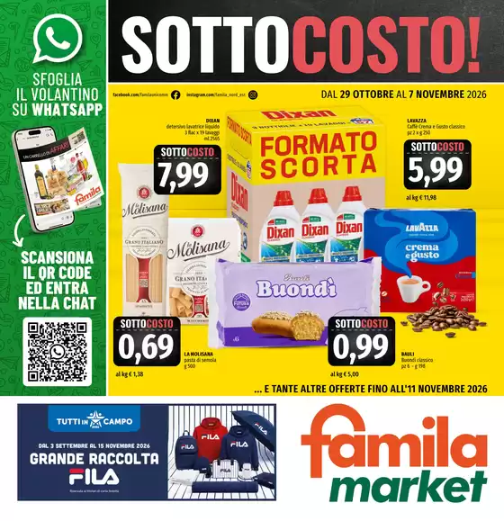 Volantino Famila Market a Nanto | Sottocosto | 2026-10-29T00:00:00.000Z - 2026-11-07T00:00:00.000Z