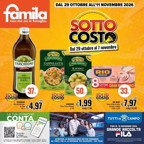 Volantino Famila a Gambettola | Sottocosto | 2026-10-29T00:00:00.000Z - 2026-11-11T00:00:00.000Z