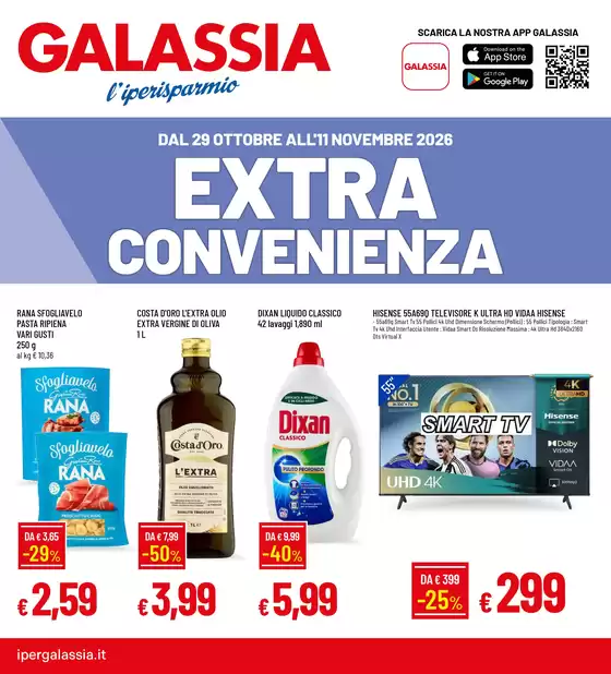 Volantino Galassia a Barge | Extra convenienza | 2026-10-29T00:00:00.000Z - 2026-11-11T00:00:00.000Z
