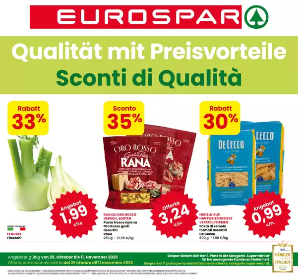 Volantino Eurospar a Marcianise | Sconti di qualita | 2026-10-29T00:00:00.000Z - 2026-11-11T00:00:00.000Z