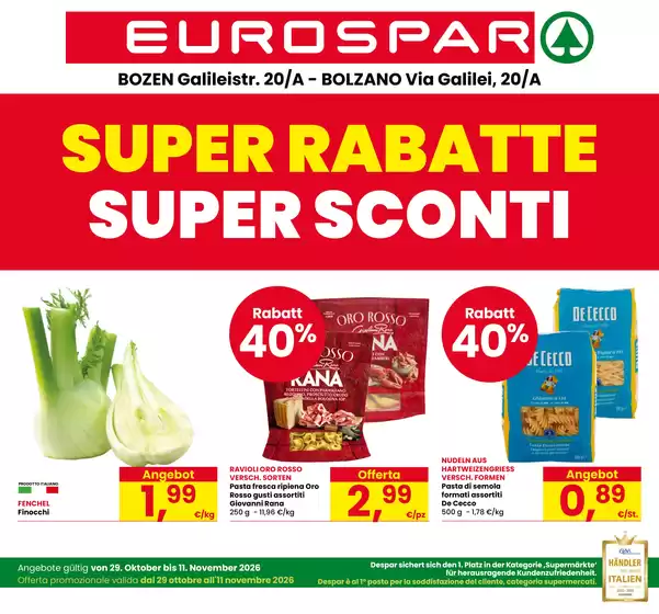 Volantino Eurospar a Montello | SUPER SCONTI | 2026-10-29T00:00:00.000Z - 2026-11-11T00:00:00.000Z