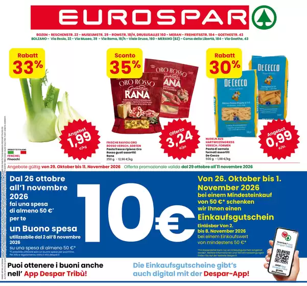 Volantino Eurospar a Montello | Super sconti | 2026-10-26T00:00:00.000Z - 2026-11-11T00:00:00.000Z